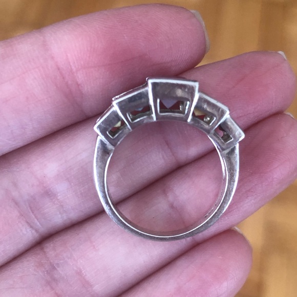 STERLING SILVER and multi-stone ring! - Picture 4 of 5
